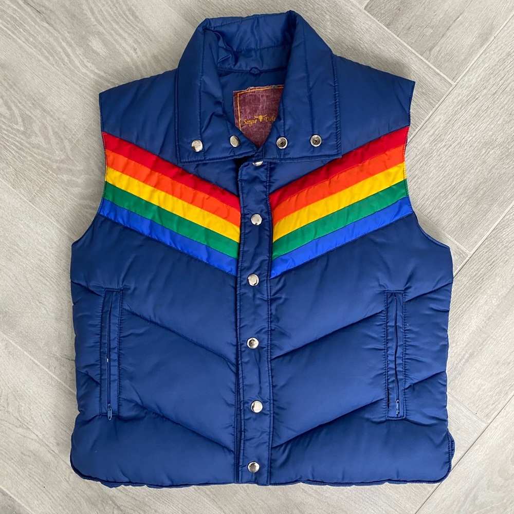 Vintage That 70s Show Kelso Rainbow Vest
